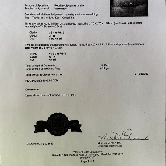 Wedding band set - Picture 3 of 6